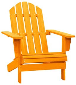 315878 vidaXL Καρέκλα Κήπου Adirondack Πορτοκαλί Μασίφ Ξύλο Ελάτης Πορτοκαλί, 1 Τεμάχιο