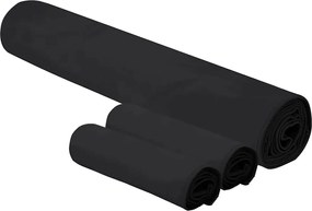 vidaXL Σύνολο πετσέτας αθλητισμού 3 pcs Μαύρο