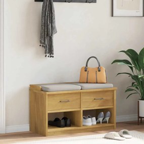 vidaXL Πάγκος διαδρόμου "SANDNES" 87x40x50 εκ. Πεύκο μασίφ ξύλο