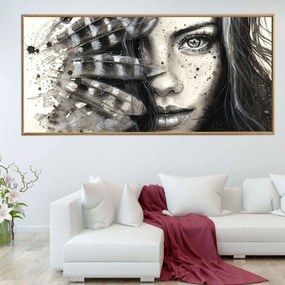 Πίνακας σε Plexiglass με Θέμα &#8220;Καλλίστη&#8221; σε ξύλινη Κορνίζα - 80cmx50cm