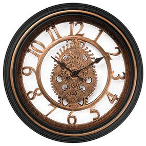 Ρολόι Τοίχου ArteLibre Καφέ/Μαύρο Πλαστικό Φ40.6x4.9cm