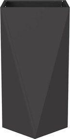 vidaXL Γλάστρα 2 pcs Μαύρο 40 x 40 x 75 cm Ατσάλι