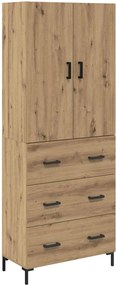 vidaXL Highboard Artisan Oak 69,5 x 34 x 180 εκ. Επεξεργασμένο ξύλο