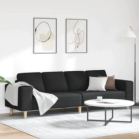 vidaXL Καναπές σαλονιού Μαύρο 250 x 77 x 76 εκ. Πολυεστέρας