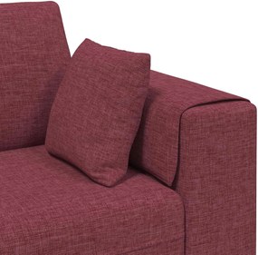 vidaXL Καναπές με μαξιλάρι 3 pcs Κόκκινο ύφασμα