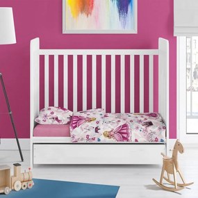 Παπλωματοθήκη Βρεφική Princess 390 Pink DimCol 120x160cm Cotton-Polyester