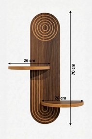 Ράφι Τοίχου Wenge BOCLUMA 26x13x35