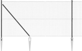 vidaXL Στύλος Περιφράξεων Γκρι 50 x 1,4 μ (25 x 25 χιλ. δίχτυ)