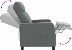 vidaXL Κάθισμα μασάζ Σκούρο Γκρι Ύφασμα