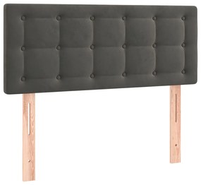 ΚΡΕΒΑΤΙ BOXSPRING ΜΕ ΣΤΡΩΜΑ ΣΚΟΥΡΟ ΓΚΡΙ 120X200 ΕΚ. ΒΕΛΟΥΔΙΝΟ 3141534