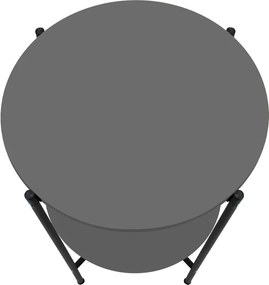 Τραπεζάκι βοηθητικό Argento Megapap χρώμα ανθρακί 43x43x60εκ.