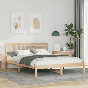 vidaXL Σκελετός Κρεβατιού Καφέ 160 x 200 cm Συμπαγές ξύλο πεύκου