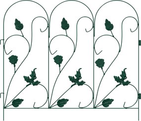 vidaXL Φράχτης Κήπου 5 pcs Πράσινο Ατσάλι