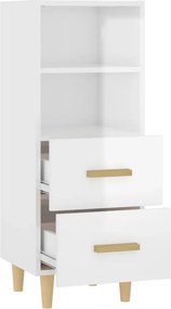vidaXL Ντουλάπι Γυαλιστερό Λευκό 34,5x34x90 εκ. Επεξεργασμένο Ξύλο