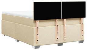 Κρεβάτι Boxspring με Στρώμα Κρεμ 160x200 εκ. Υφασμάτινο 3288244