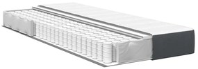 vidaXL Στρώμα Κρεβατιού με στρώμα Γκρι 90 x 200 cm ύφασμα