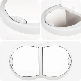 vidaXL Κάδος Αχρήστων Λευκό 48 x 30 x 51 εκ. PP