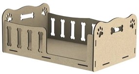 Intra απο ξύλο plywood 3mm-4mm πάχος - Ξύλινο κρεβάτι για σκύλους για κατοικίδια Δίασταση 30x30 cm Intraeaxys-51rre0m1