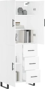 vidaXL Ντουλάπι Λευκό 69,5x34x180 εκ. από Επεξεργασμένο Ξύλο