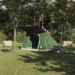 vidaXL Σκηνή Camping 4 ατόμων Αδιάβροχο Πράσινο ταφτάς