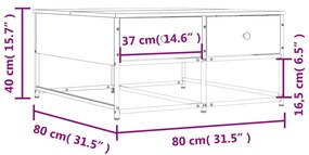 ΤΡΑΠΕΖΑΚΙ ΣΑΛΟΝΙΟΥ ΚΑΦΕ ΔΡΥΣ 80 X 80 X 40 ΕΚ. ΑΠΟ ΕΠΕΞΕΡΓ. ΞΥΛΟ 835358