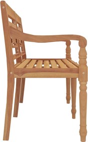 vidaXL Παγκάκι Batavia 150 εκ. από Μασίφ Ξύλο Teak