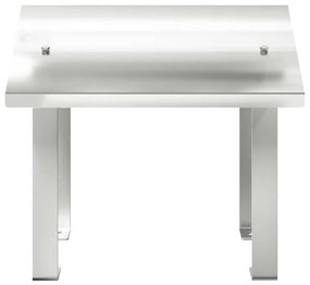vidaXL Καπνοδόχος Ασημί 40 x 40 x 37.5 εκ Ανοξείδωτο ατσάλι