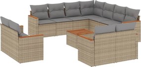 vidaXL Patio Sofa Set 12-θέσια Beige and Grey