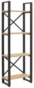 Βιβλιοθήκη Crimson oak - μαύρο 50x22x150 εκ. 50x22x150 εκ.