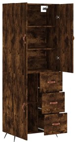 vidaXL Ντουλάπι Καπνιστή Δρυς 69,5x34x180 εκ. από Επεξεργασμένο Ξύλο