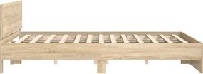 vidaXL Πλαίσιο Κρεβατιού με Κεφαλάρι Sonoma Δρυς 140x200 εκ.