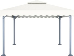 vidaXL Κιόσκι Κρεμ 400 x 300 εκ. Αλουμινίου