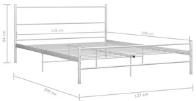 ΠΛΑΙΣΙΟ ΚΡΕΒΑΤΙΟΥ ΛΕΥΚΟ 120 X 200 ΕΚ. ΜΕΤΑΛΛΙΚΟ 284694