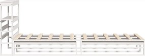 vidaXL Σκελετός Κρεβ. Χωρίς Στρώμα Λευκό 75x190 εκ Μασίφ Πεύκο