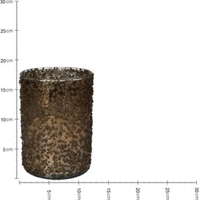 Κηροπήγιο ArteLibre Χρυσό Γυαλί 12x12x17cm