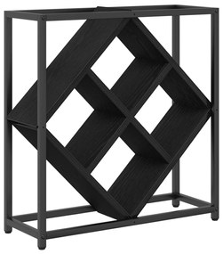 vidaXL Ράφι κρασιού Μαύρη Δρυς 51x18x52,5 εκ Επεξεργασμένο Ξύλο