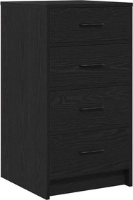 vidaXL Τραπέζι περιποίησης με ράφι 3 pcs Μαύρη Οξυά Επεξεργασμένο ξύλο