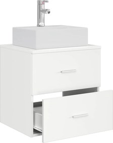vidaXL Επιτοίχια Λεκάνη Έπιπλο Λευκό 49,5 x 41 x 62,5 εκ