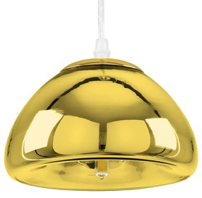 CRISTIN 00757 Μοντέρνο Κρεμαστό Φωτιστικό Οροφής Μονόφωτο 1 x G4 AC 230V Χρυσό Γυάλινο Φ18 x Υ13cm