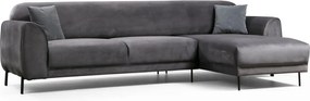 Corner Sofa-Bed Image Corner Right ( L3-Chl ) - Anthracite Anthracite