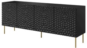HOLE chest of drawers 190 black mat/ black mat DIOMMI CAMA-HOLE-KOM-190-CZ/CZ