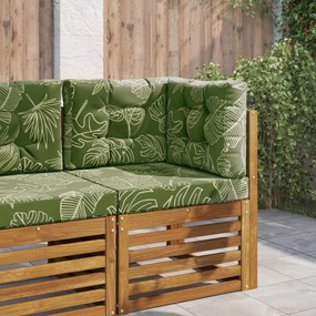 vidaXL Μαξιλάρι Καναπέ Εξωτερικού Χώρου 3 pcs Σχέδιο Φύλλου