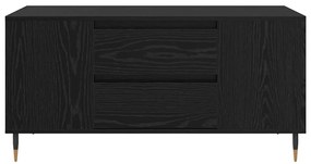 vidaXL Τραπεζάκι σαλονιού with Drawer Μαύρη δρυς 102 x 44.5 x 50 εκ