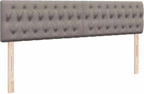 vidaXL Οθωμανικό κρεβάτι με στρώματα Taupe 180x200cm ύφασμα