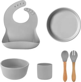 MinikOiOi Σετ BLW III από Σιλικόνη, Powder Grey