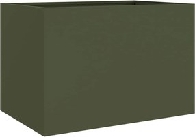vidaXL Ζαρντινιέρα Λαδί 62x30x29 εκ. από Χάλυβα