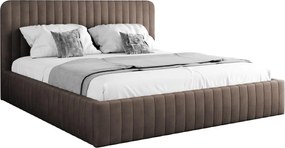 Επενδυμένο κρεβάτι Caniko-Kafe-140 x 200 εκ.