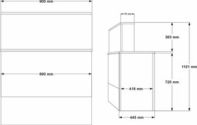 Τραπέζι Υποδοχής Λευκό CEBAL 90x44.5x110