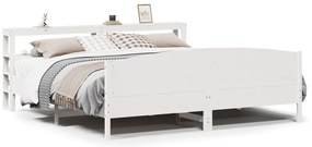 vidaXL Σκελετός Κρεβ. Χωρίς Στρώμα Λευκό 180x200 εκ Μασίφ Πεύκο