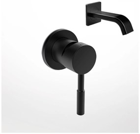 La Torre New Tech Black Matt 12151N-400 Μίκτης Εντοιχισμού 3 Εξόδων με Εκτροπέα+Στόμιο 14,2cm Φ31mm